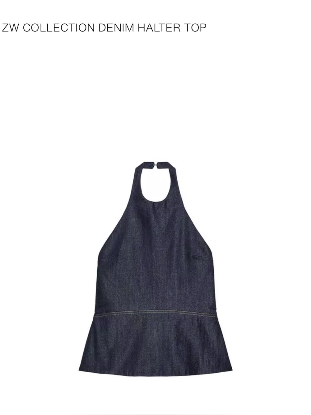 Zara denim halter top